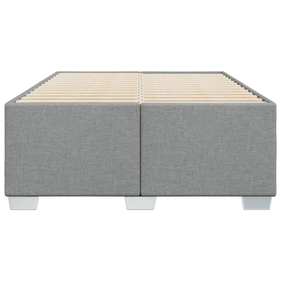 Cadre de lit sans matelas gris clair 120x190 cm tissu - 4