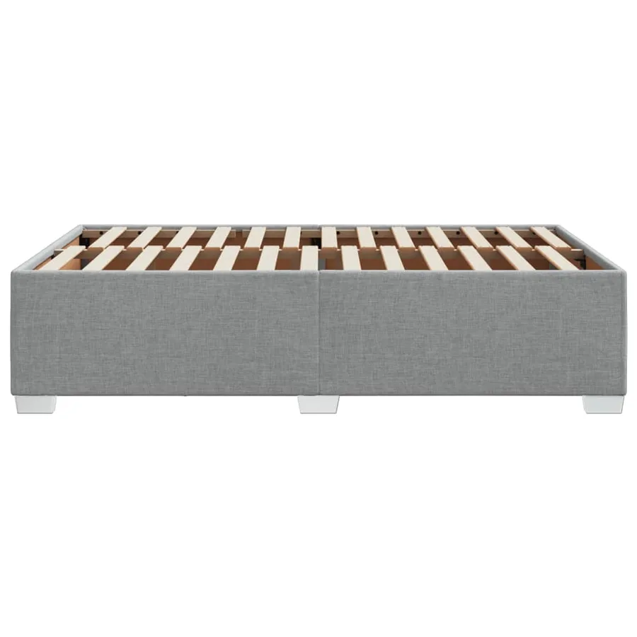 Cadre de lit sans matelas gris clair 120x190 cm tissu - 5