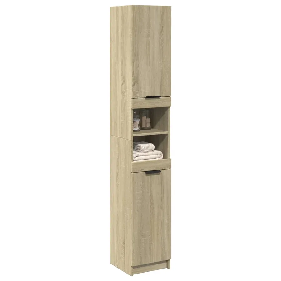 Armoire salle de bain chêne sonoma 32x34x188,5 cm - 3