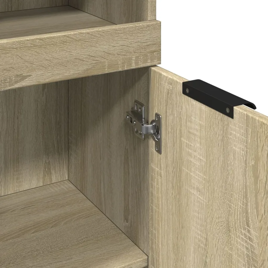 Armoire salle de bain chêne sonoma 32x34x188,5 cm - 8