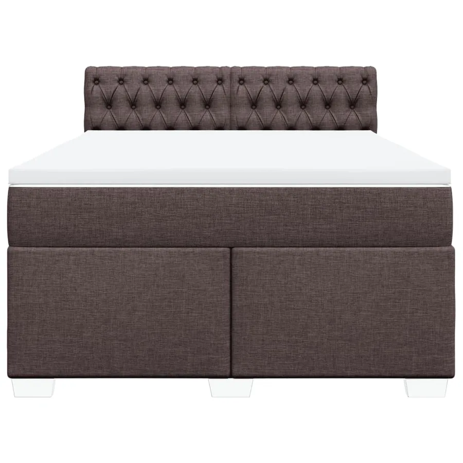 Sommier à lattes de lit avec matelas Marron foncé 160x200 cm - 4