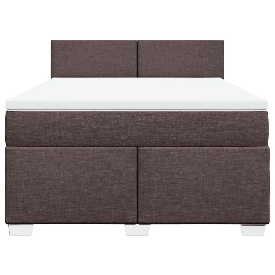 Sommier à lattes de lit avec matelas Marron foncé 160x200 cm - 6