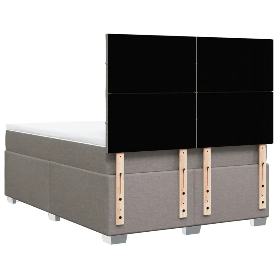 Sommier à lattes de lit avec matelas Taupe 160x200 cm Tissu - 12