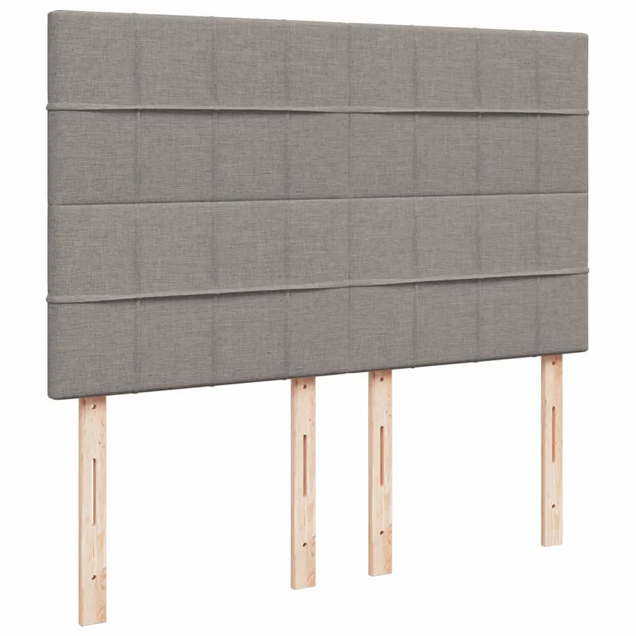 Sommier à lattes de lit avec matelas Taupe 160x200 cm Tissu - 7