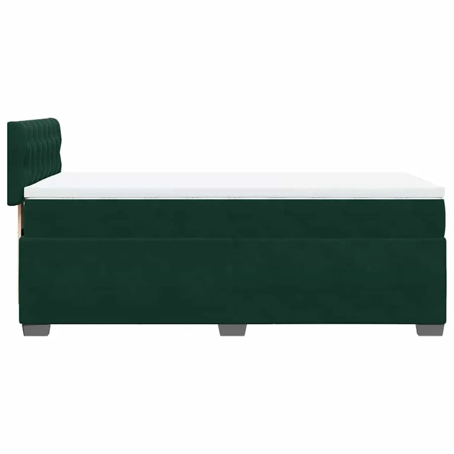 Sommier à lattes de lit avec matelas Vert foncé 90x190 cm - 7