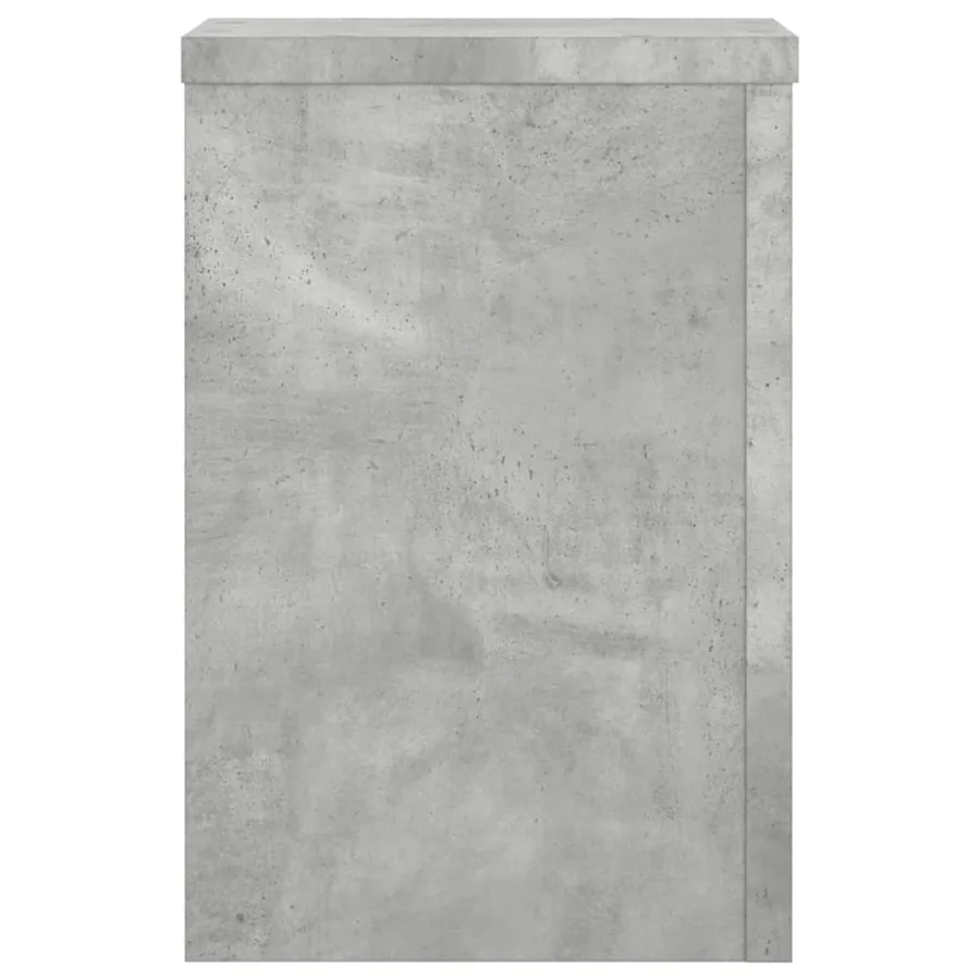 Supports pour plantes 2 pcs gris béton bois d'ingénierie - 4