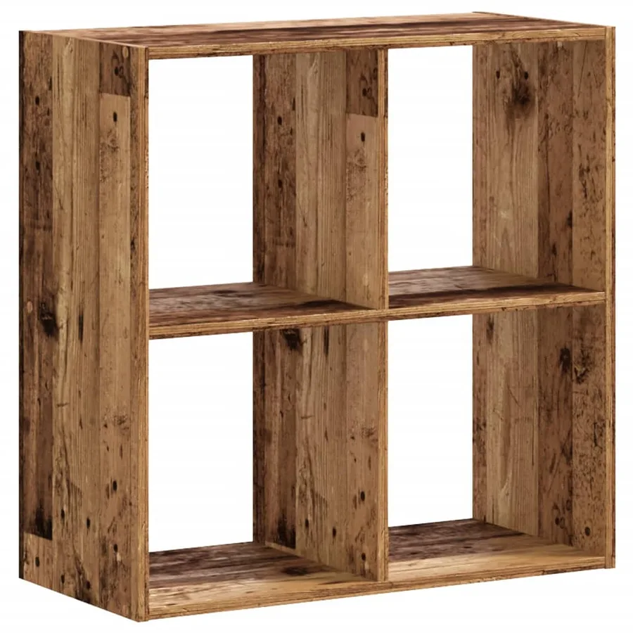 Bibliothèque vieux bois 68,5x32x68,5 cm bois d'ingénierie - 2