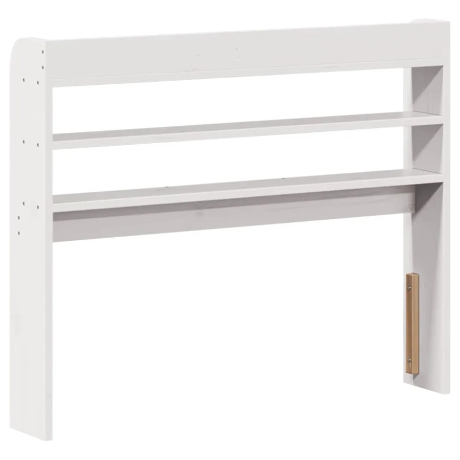 Tête de lit avec étagères blanc 75 cm bois massif de pin - 5