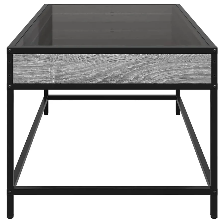 Table basse avec LED infini sonoma gris 70x50x41 cm - 7