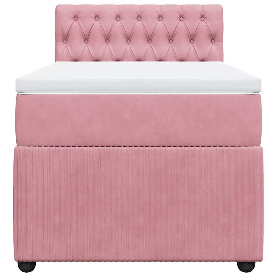 Sommier à lattes de lit avec matelas Rose 90x200 cm Velours - 6