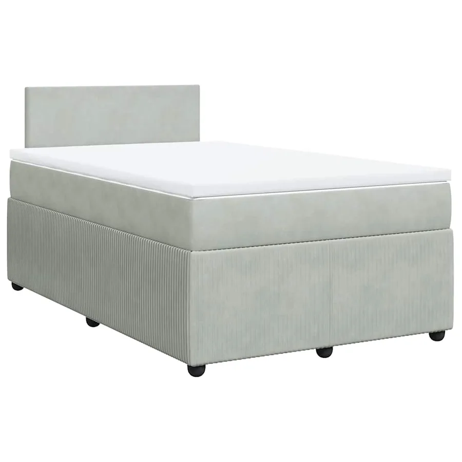 Sommier à lattes de lit et matelas Gris clair 120x200cm Velours - 3