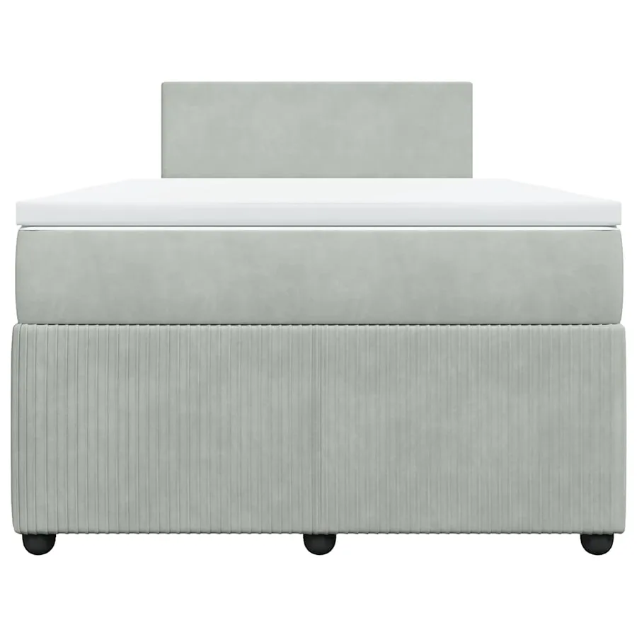 Sommier à lattes de lit et matelas Gris clair 120x200cm Velours - 6