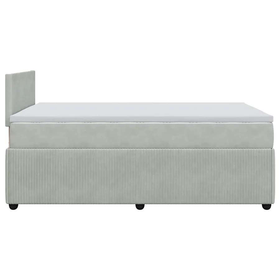 Sommier à lattes de lit et matelas Gris clair 120x200cm Velours - 7