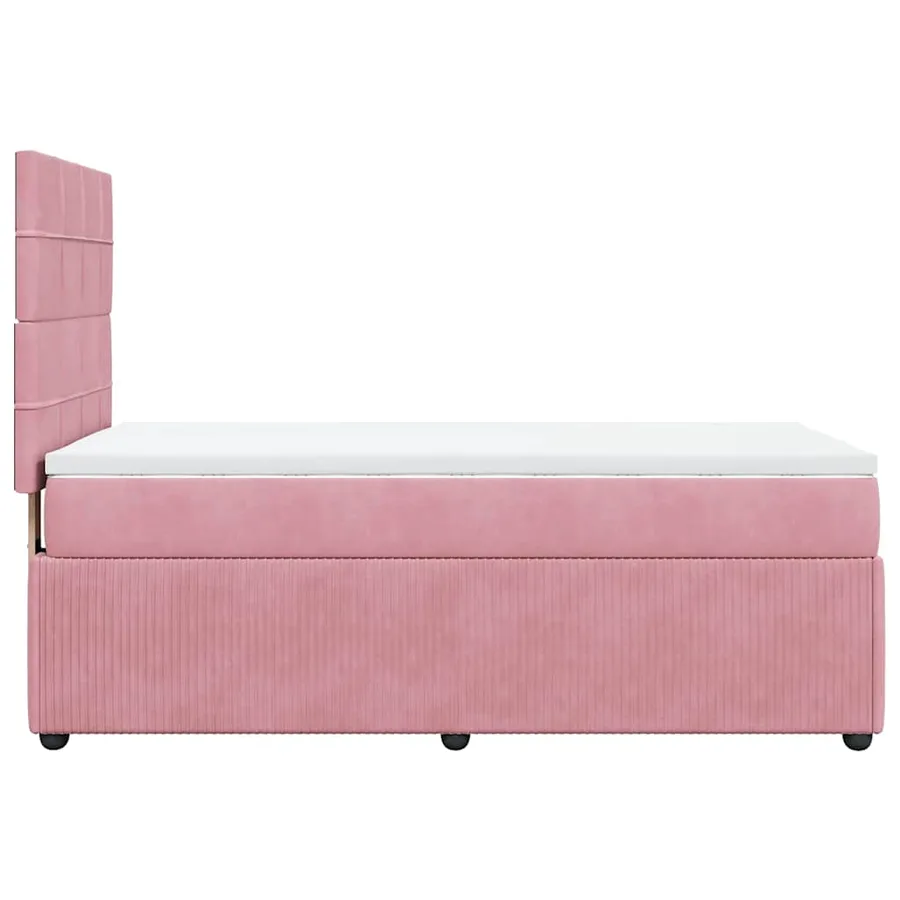 Sommier à lattes de lit avec matelas Rose 90x190 cm Velours - 7