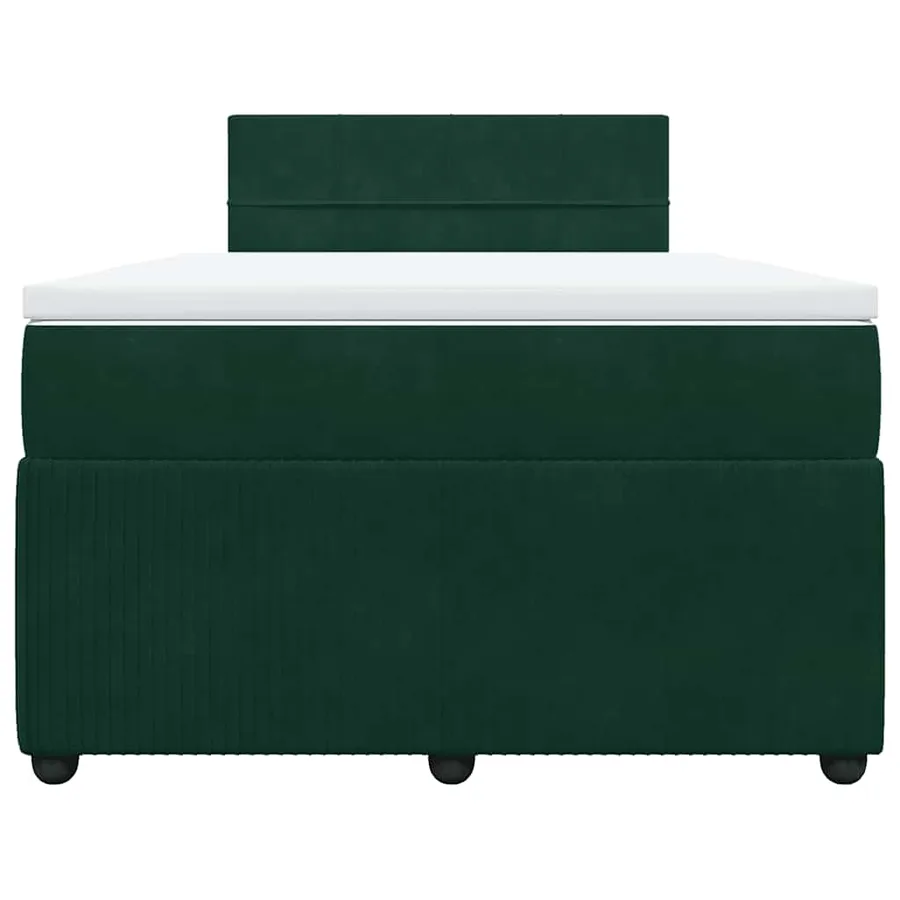 Sommier à lattes de lit avec matelas vert foncé 120x190 cm - 6