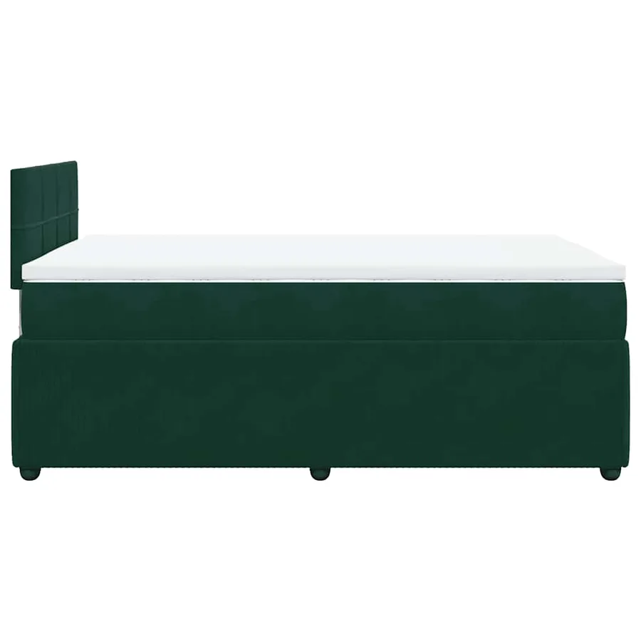 Sommier à lattes de lit avec matelas vert foncé 120x190 cm - 7