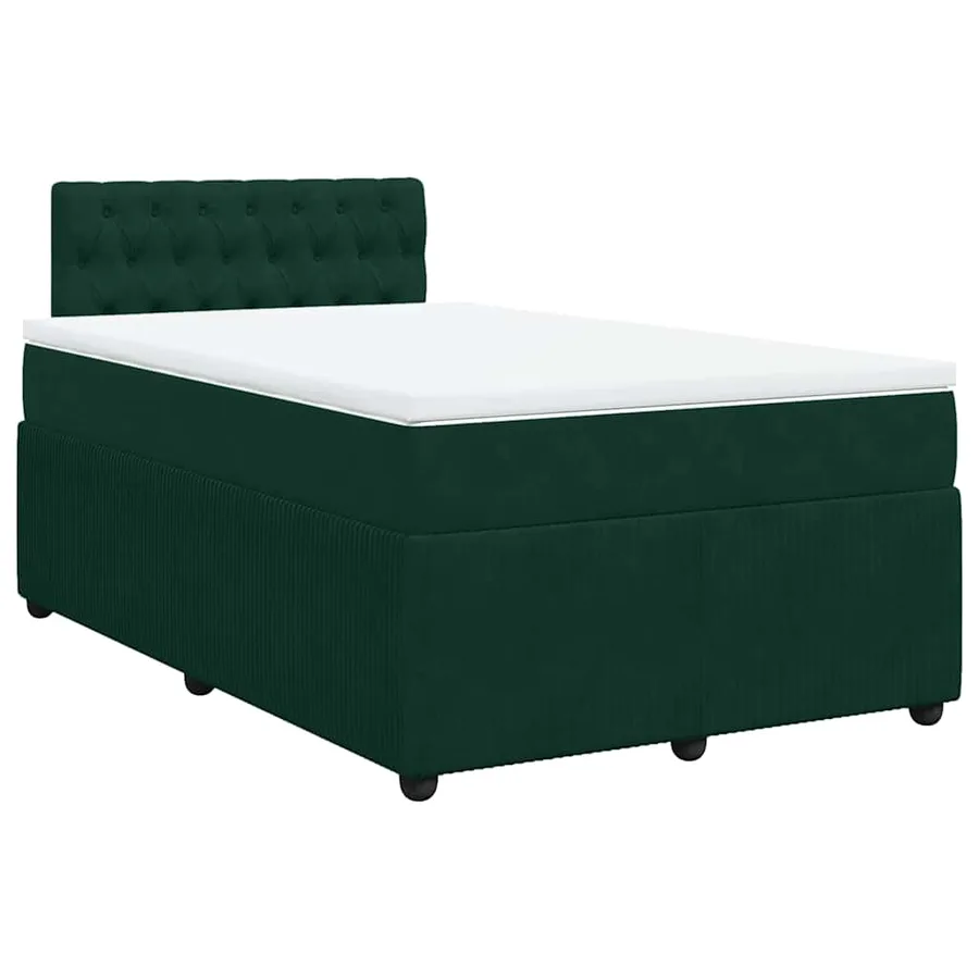 Sommier à lattes de lit et matelas Vert foncé 120x200cm Velours - 3