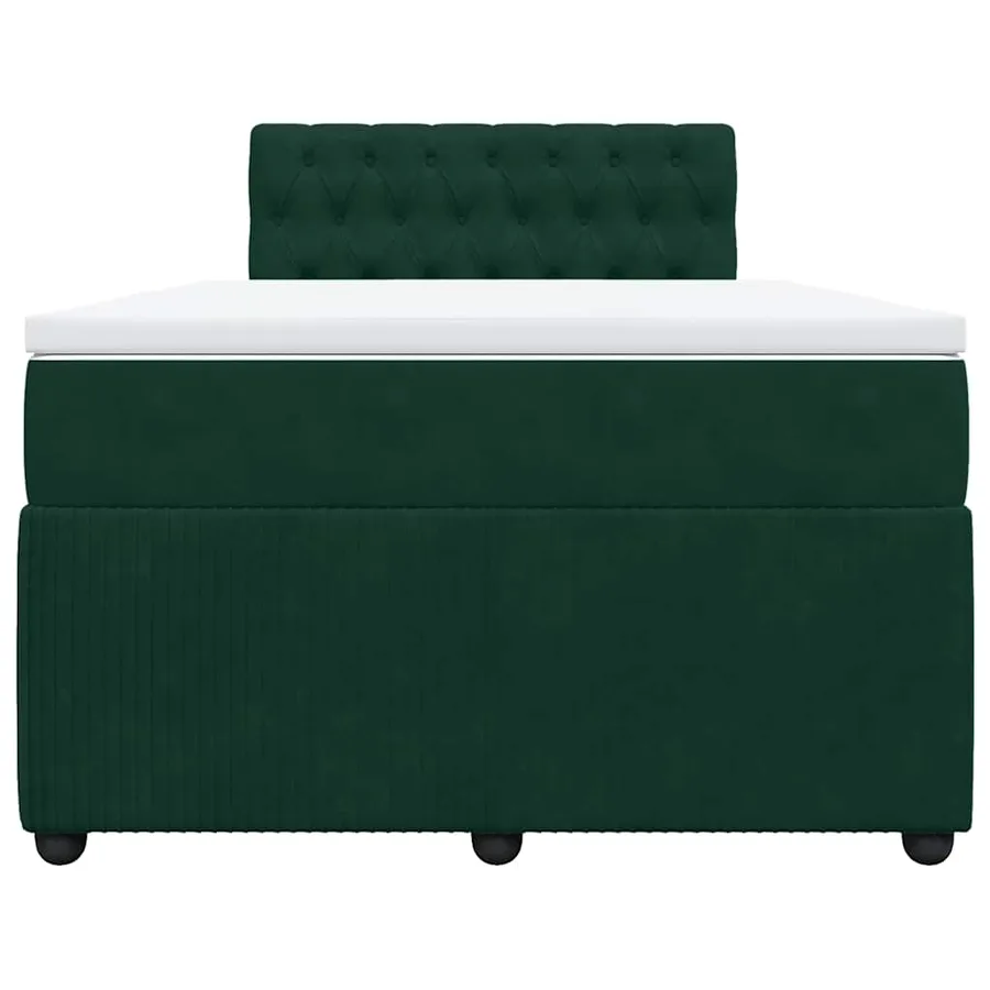 Sommier à lattes de lit et matelas Vert foncé 120x200cm Velours - 6