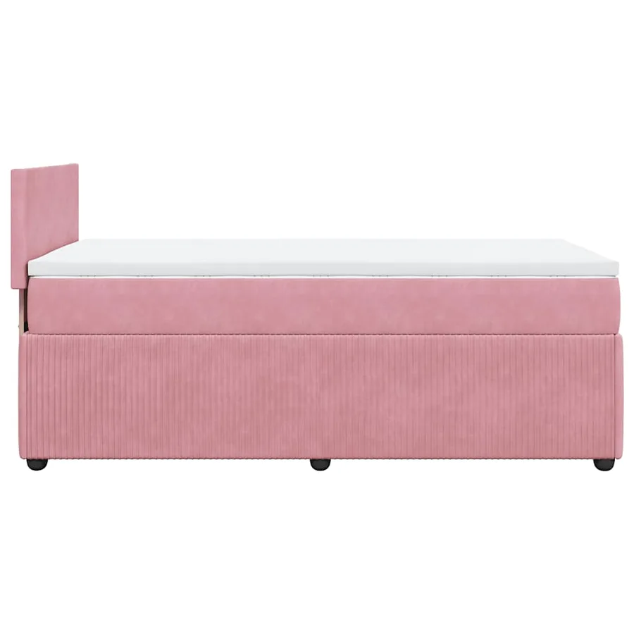 Sommier à lattes de lit avec matelas Rose 90x200 cm Velours - 7