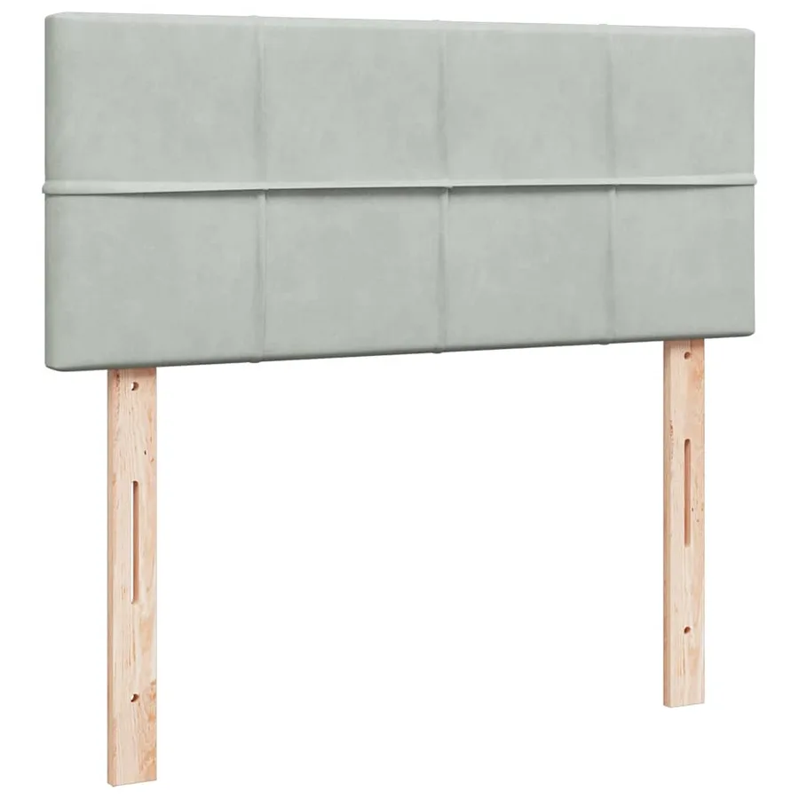 Sommier à lattes de lit et matelas Gris clair 120x200cm Velours - 12