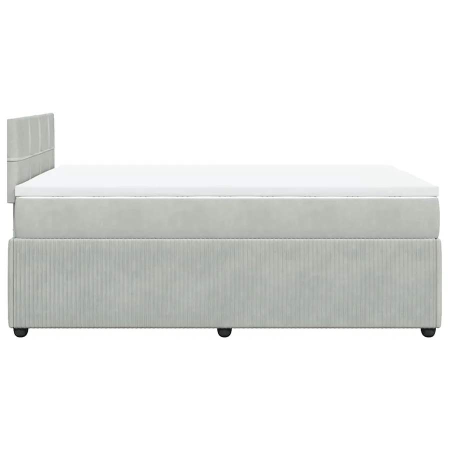 Sommier à lattes de lit et matelas Gris clair 120x200cm Velours - 7