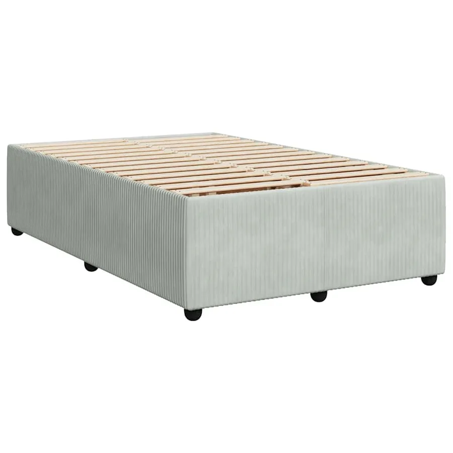 Sommier à lattes de lit et matelas Gris clair 120x200cm Velours - 9