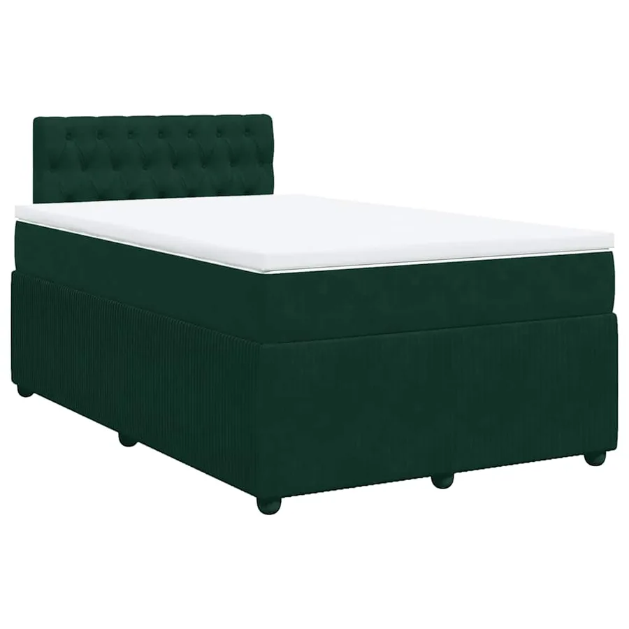 Sommier à lattes de lit et matelas Vert foncé 120x200cm Velours - 2