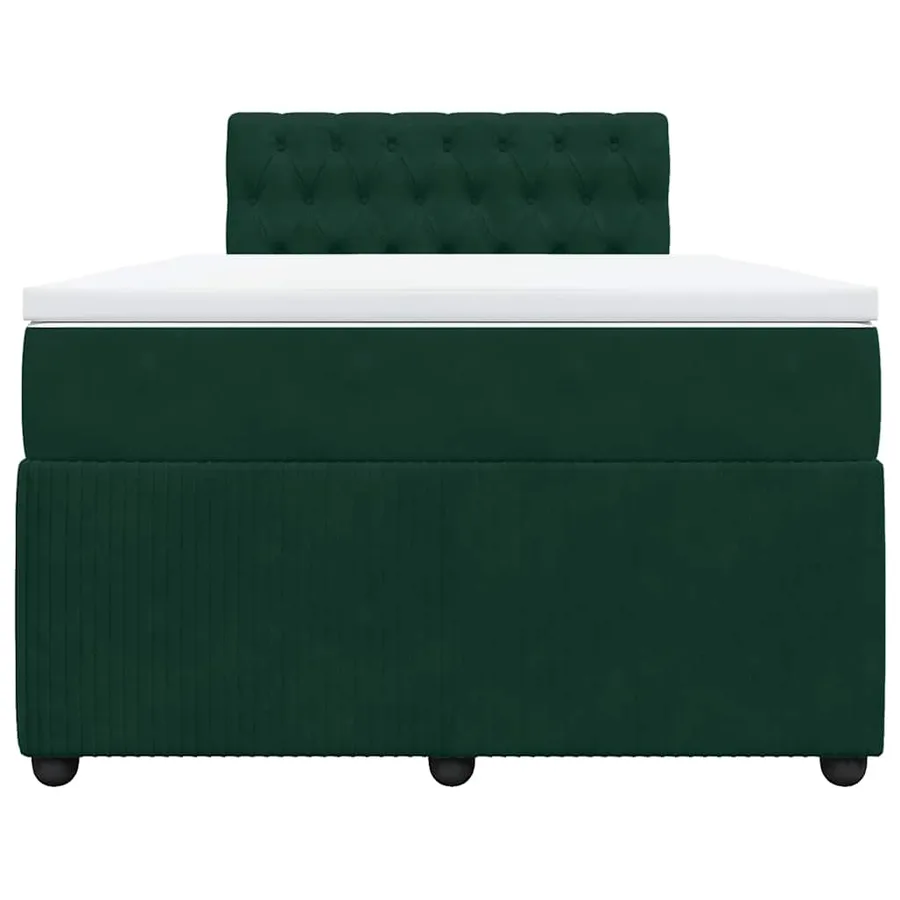 Sommier à lattes de lit et matelas Vert foncé 120x200cm Velours - 4
