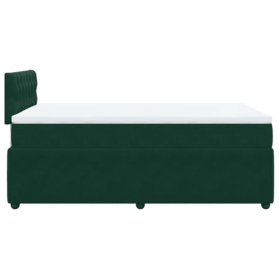 Sommier à lattes de lit et matelas Vert foncé 120x200cm Velours - 9
