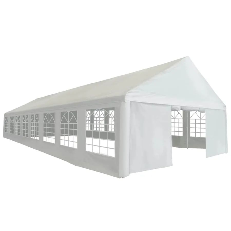 Tente de réception PE 6 x 16 m Blanc