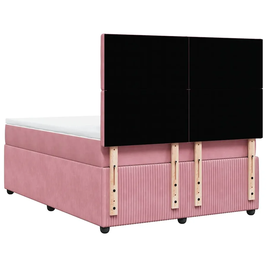 Sommier à lattes de lit avec matelas Rose 140x190 cm Velours - 6