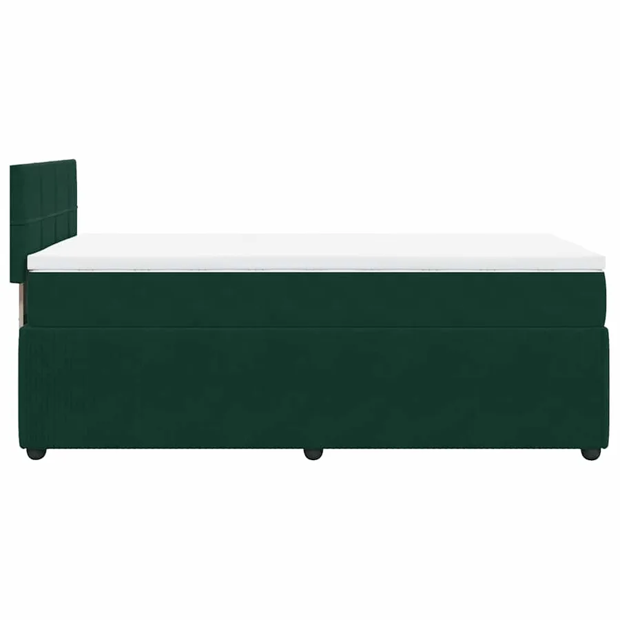Sommier à lattes de lit avec matelas Vert foncé 90x190 cm - 9