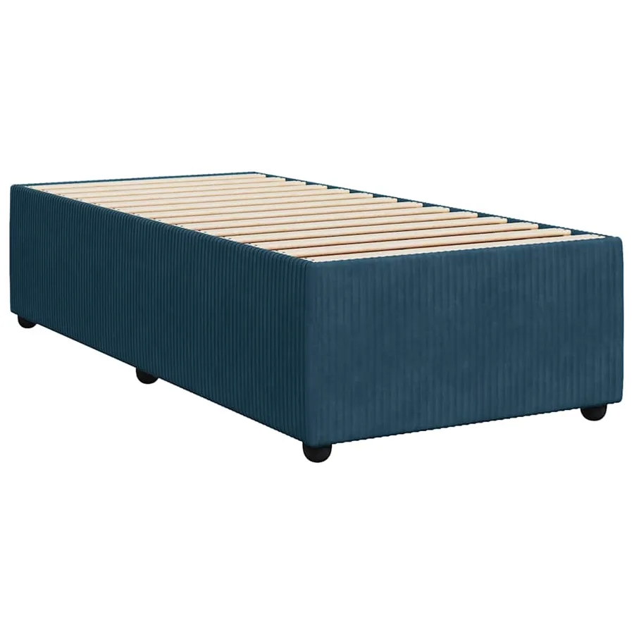 Sommier à lattes de lit avec matelas Bleu foncé 90x200 cm - 8
