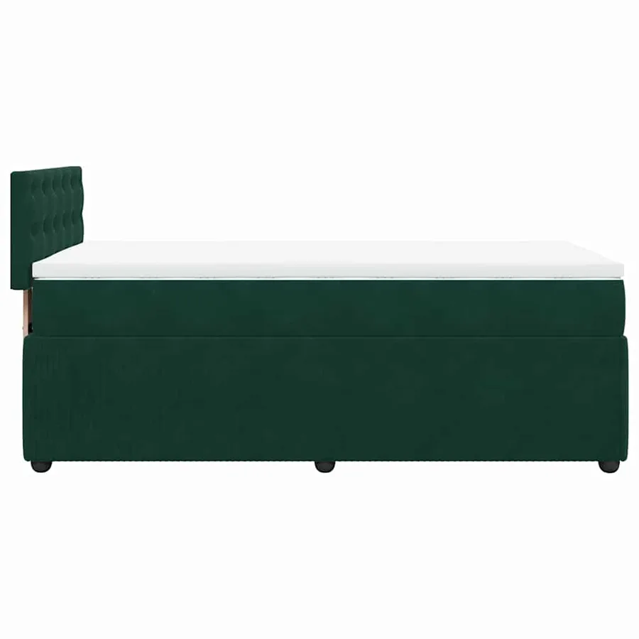 Sommier à lattes de lit avec matelas Vert foncé 90x190 cm - 9