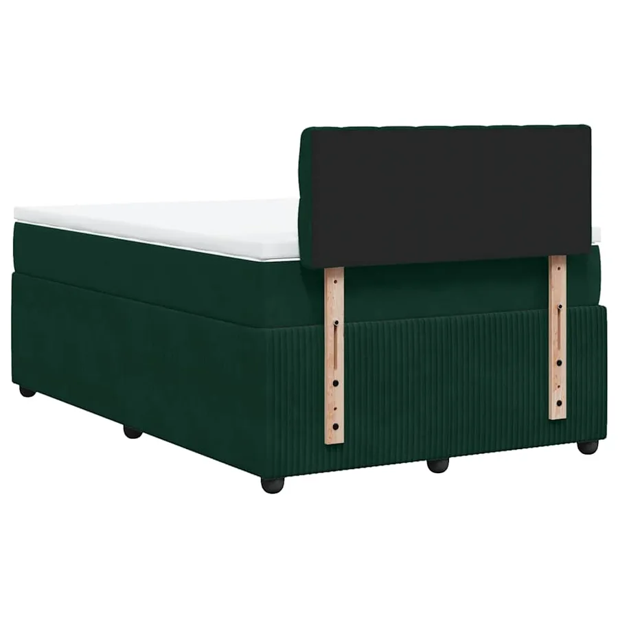 Sommier à lattes de lit avec matelas vert foncé 120x190 cm - 10