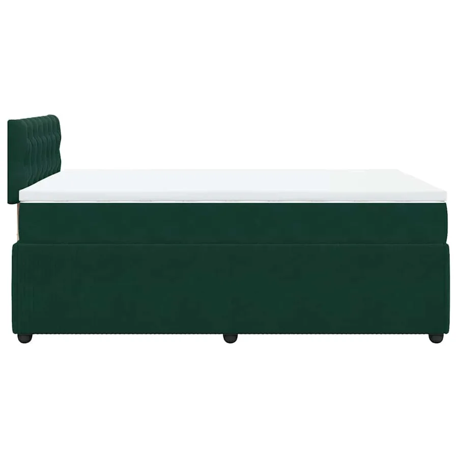 Sommier à lattes de lit avec matelas vert foncé 120x190 cm - 9