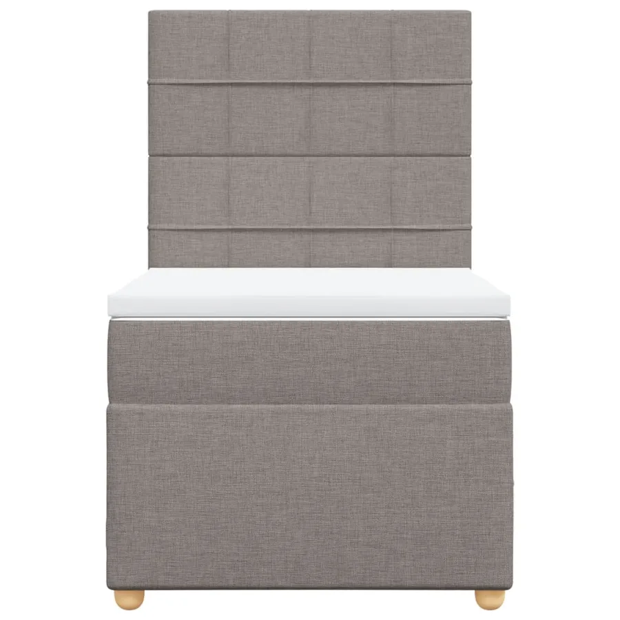 Sommier à lattes de lit avec matelas Taupe 80x200 cm Tissu - 6