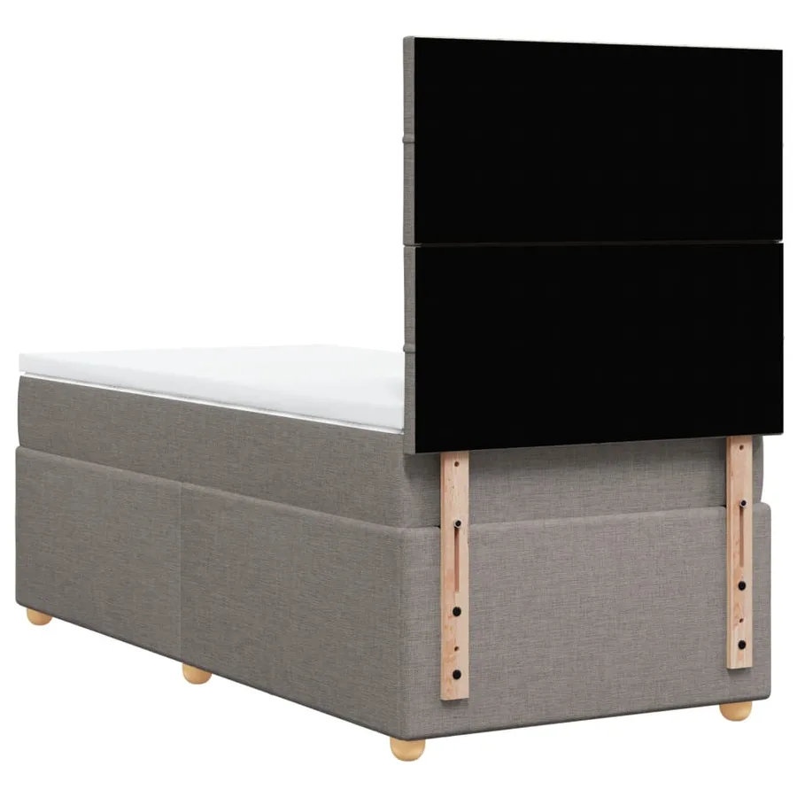 Sommier à lattes de lit avec matelas Taupe 80x200 cm Tissu - 8