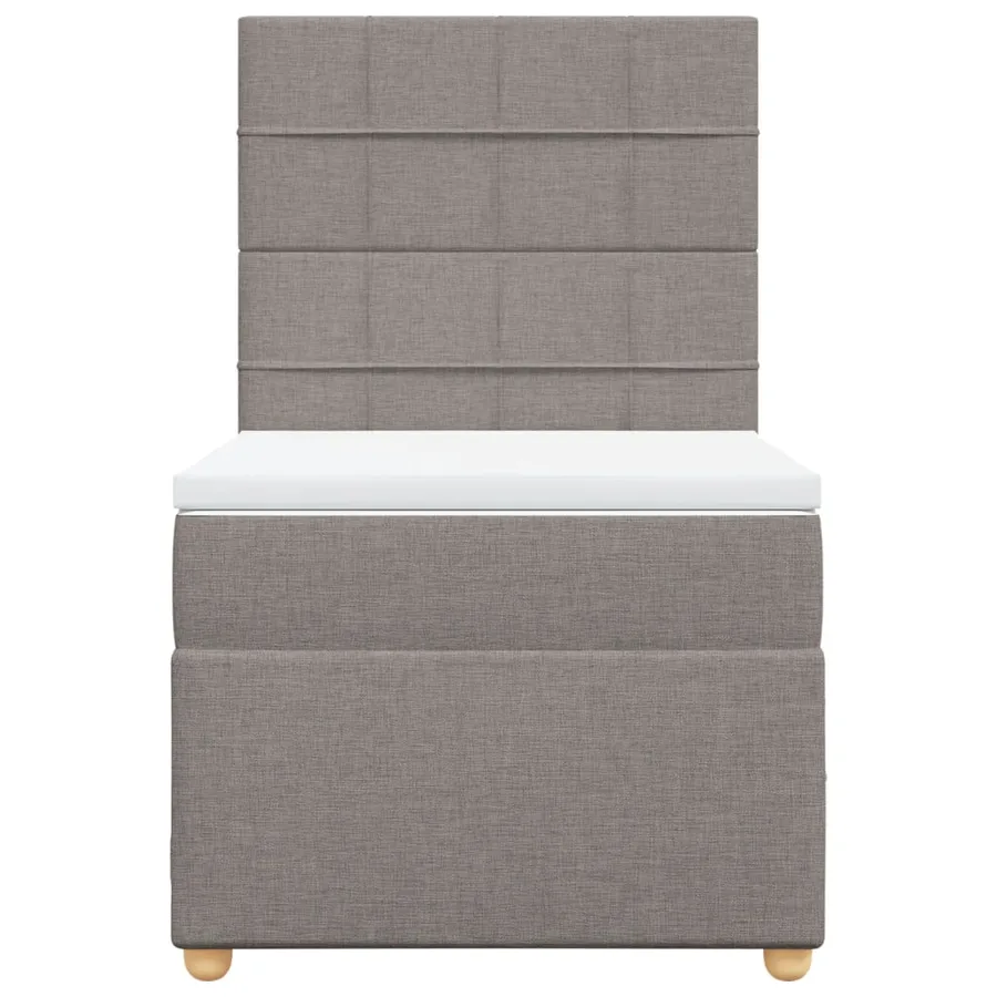Sommier à lattes de lit avec matelas Taupe 80x200 cm Tissu - 4