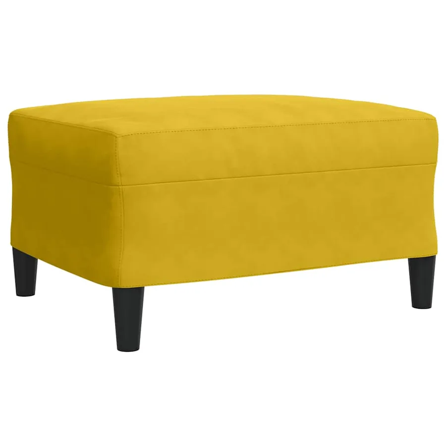 Ensemble de canapés 3 pcs avec coussins Jaune Velours - 6