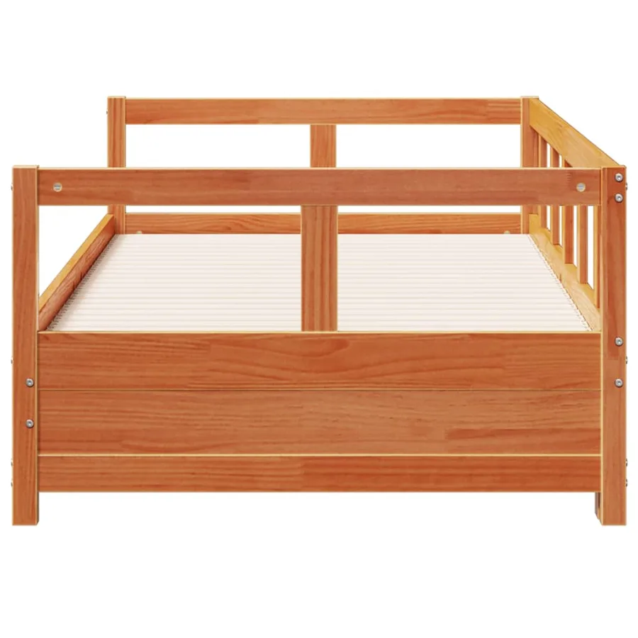 Lit de jour sans matelas cire marron 90x200 cm bois pin massif - 6