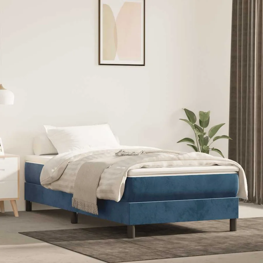 Matelas à ressorts ensachés 80 x 210 cm Bleu foncé