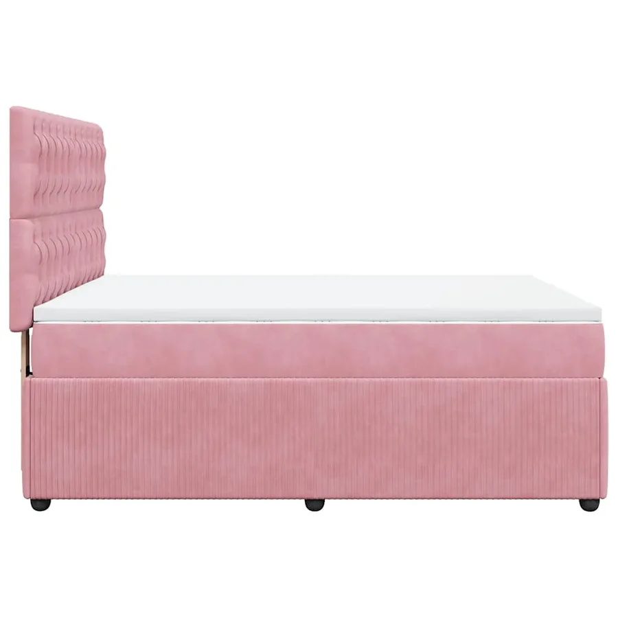 Sommier à lattes de lit avec matelas Rose 160x200 cm Velours - 5