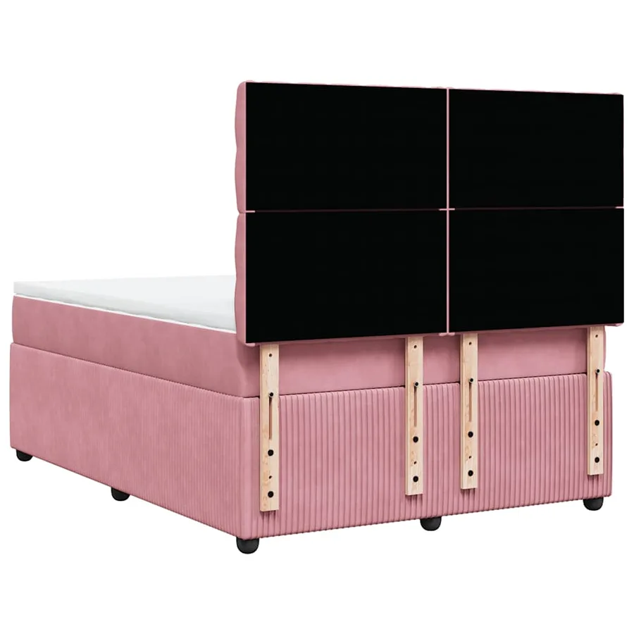 Sommier à lattes de lit avec matelas Rose 160x200 cm Velours - 6