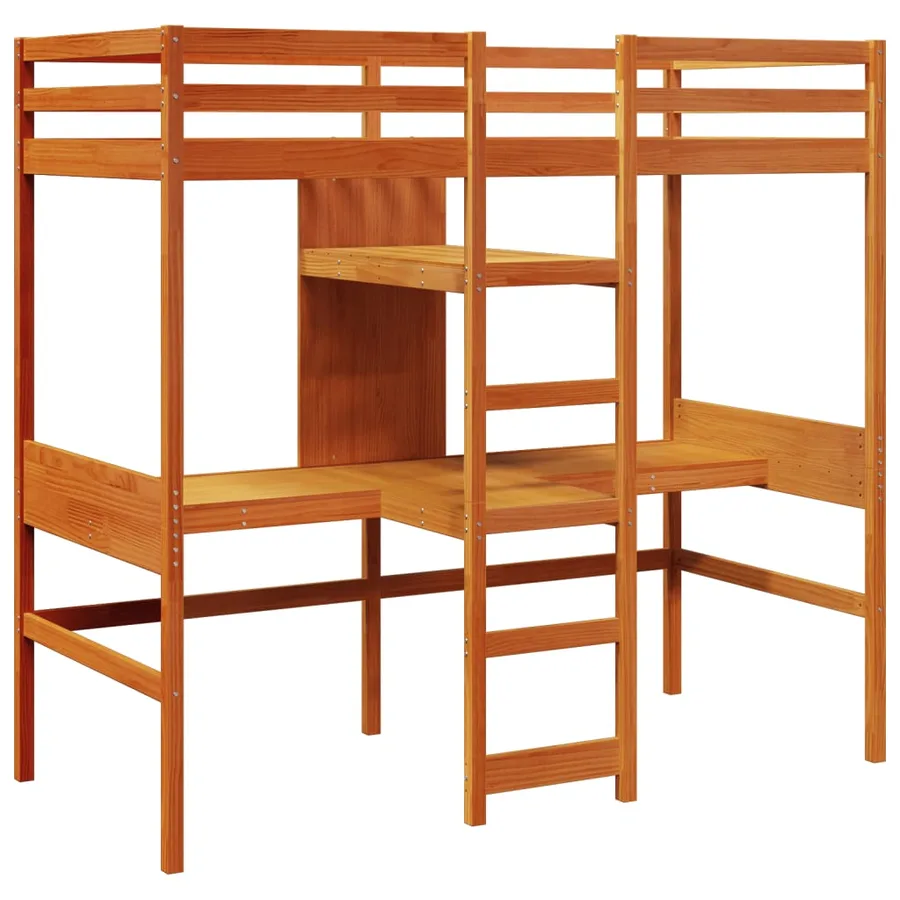 Cadre de lit superposé sans matelas 75x190cm bois de pin massif - 3