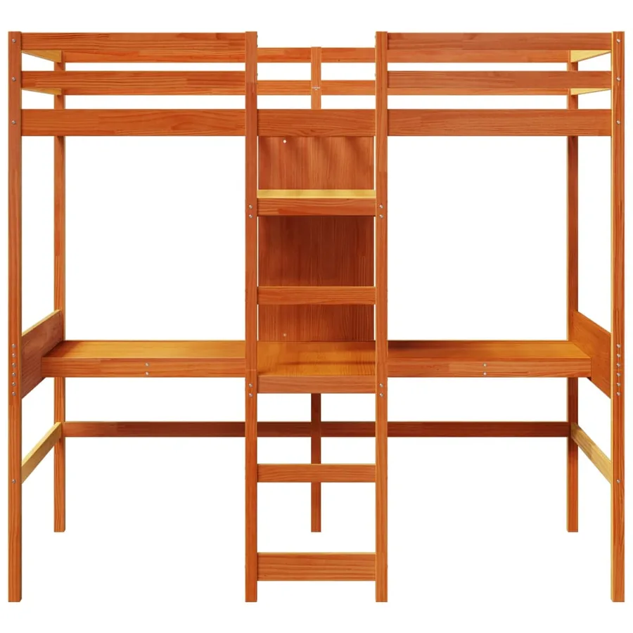 Cadre de lit superposé sans matelas 75x190cm bois de pin massif - 5