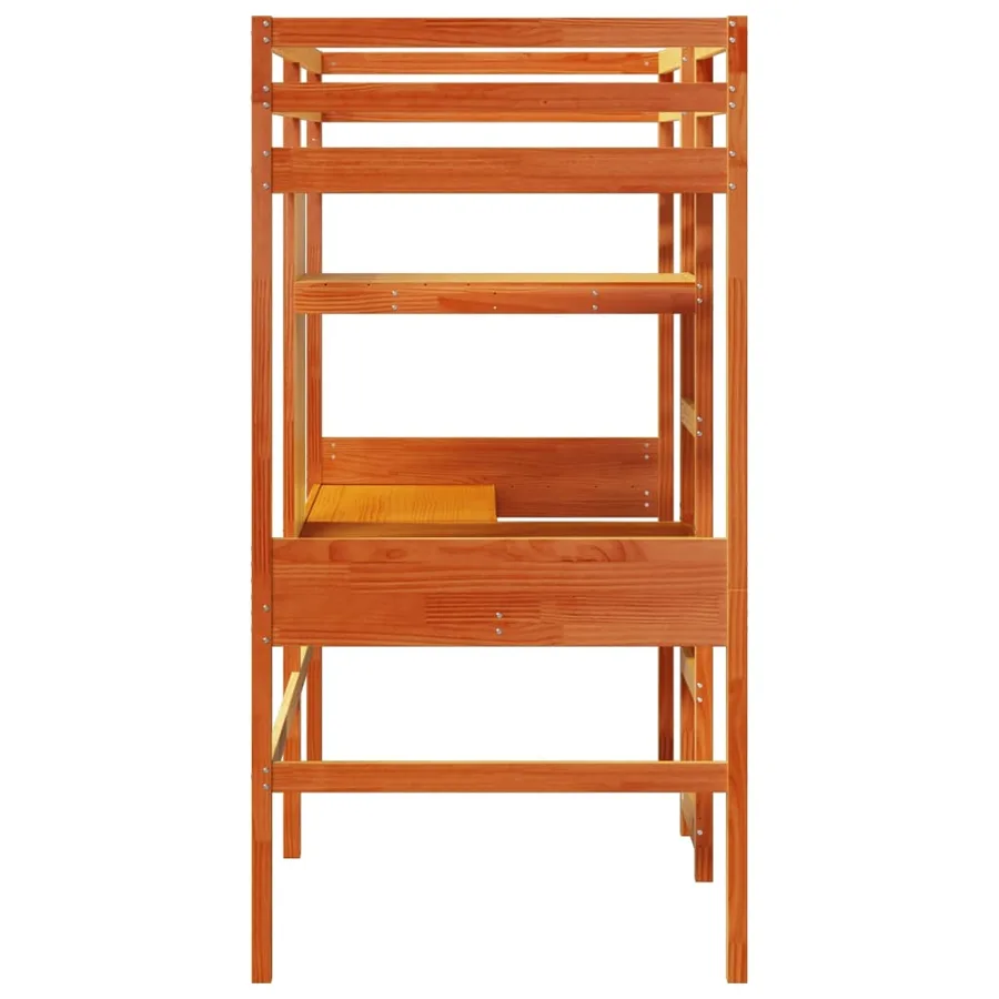 Cadre de lit superposé sans matelas 75x190cm bois de pin massif - 6