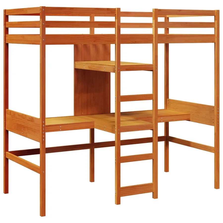 Cadre de lit superposé sans matelas 80x200cm bois de pin massif - 3