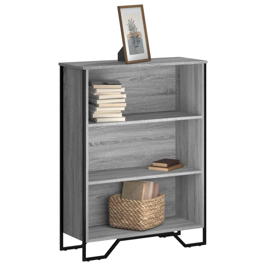 Bibliothèque sonoma gris 80x31x106 cm bois d'ingénierie
