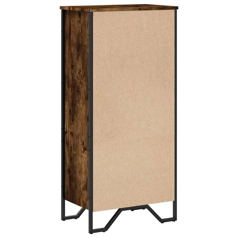 Bibliothèque chêne fumé 50x31x106 cm bois d'ingénierie - 6